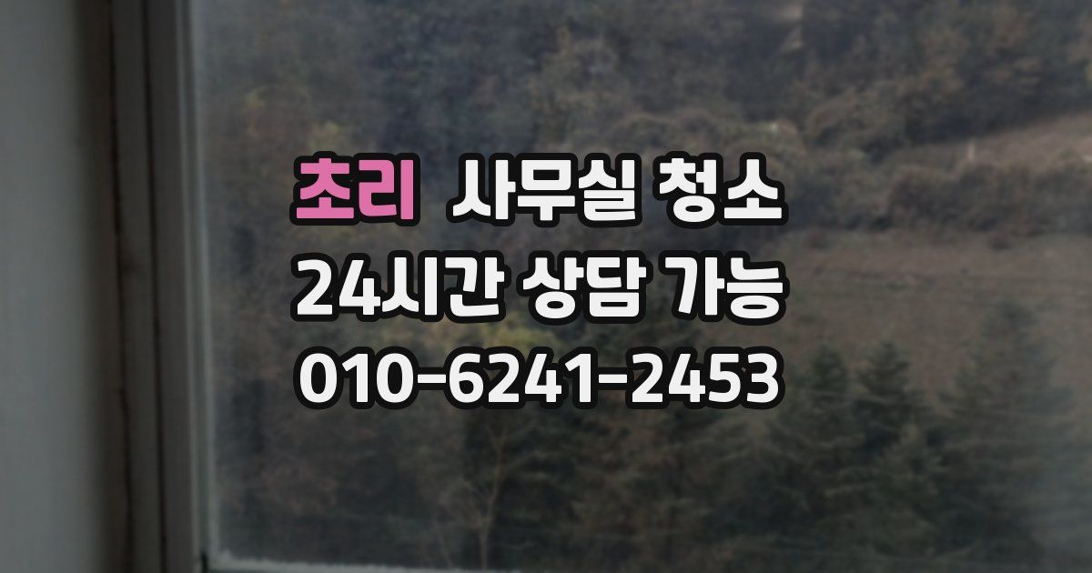 초리 사무실 청소