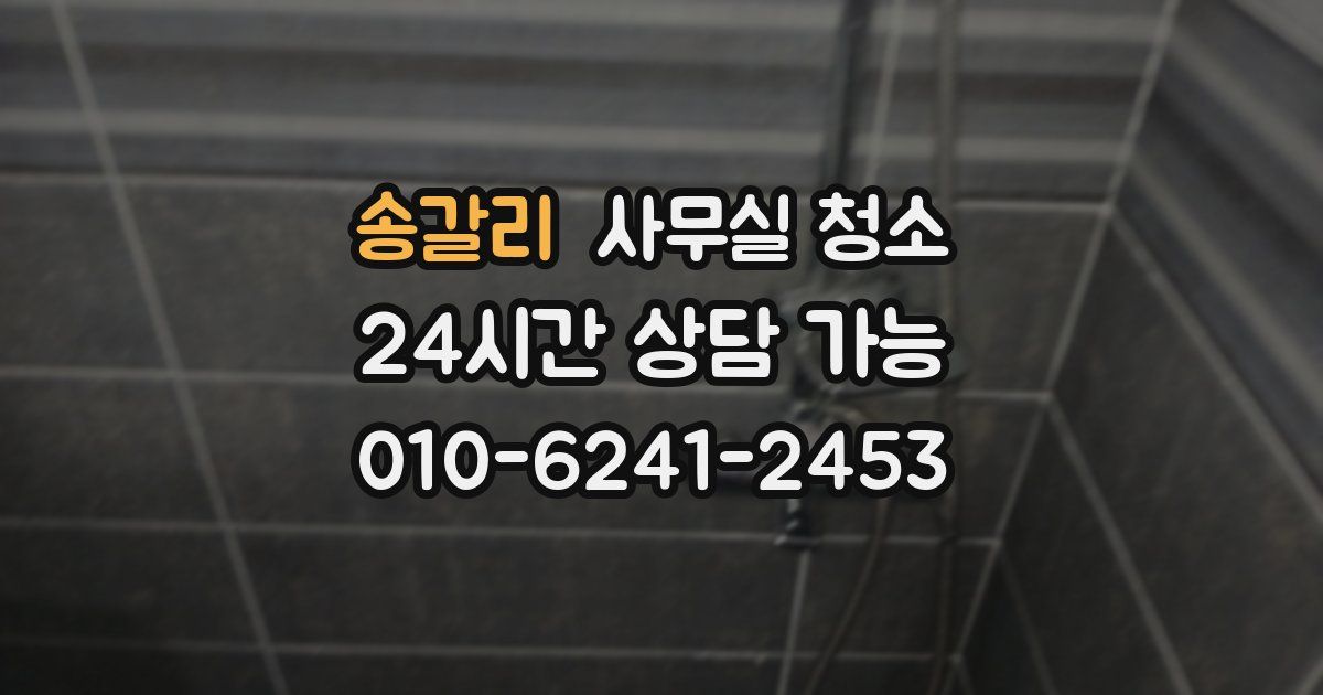 송갈리 사무실 청소