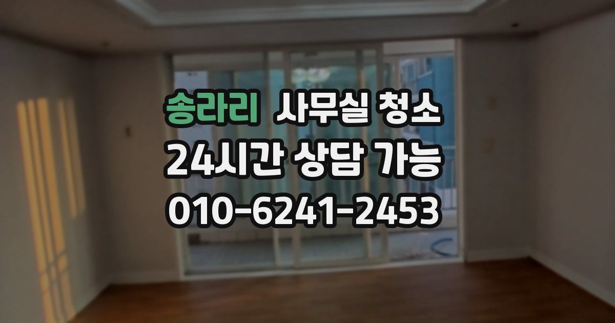 송라리 사무실 청소