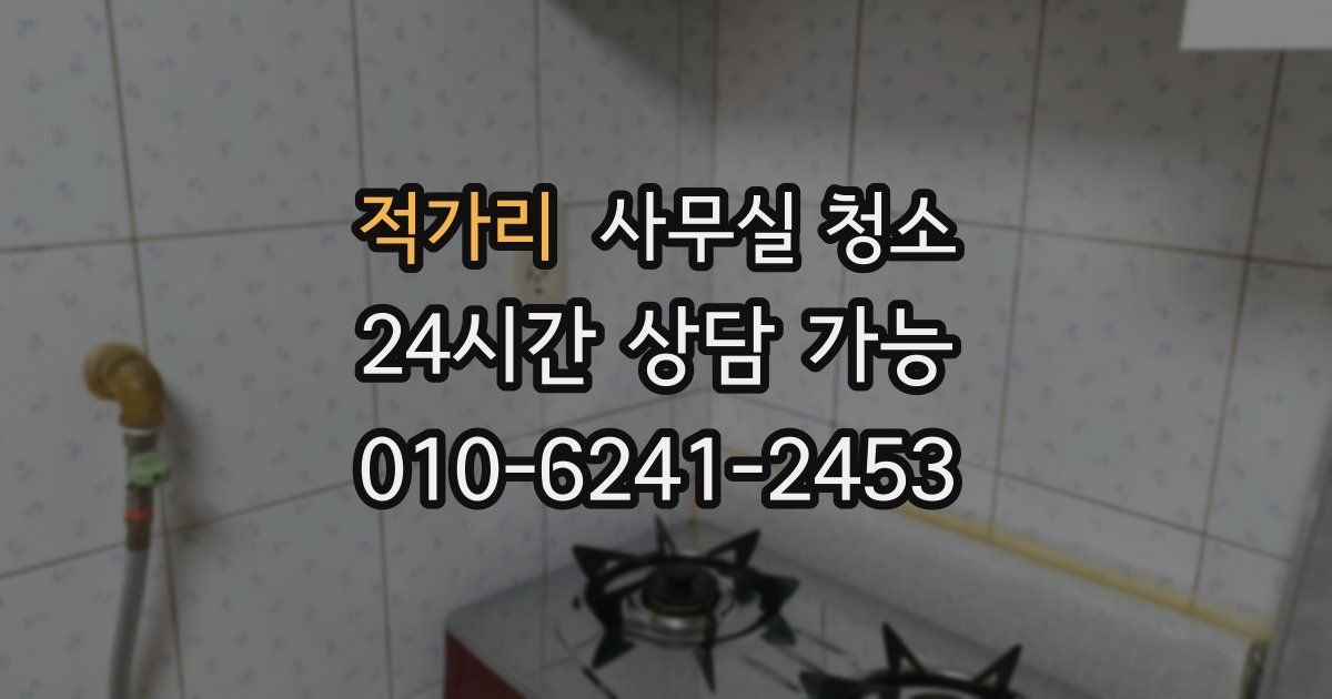 적가리 사무실 청소