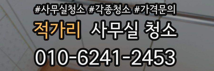 적가리 사무실 청소