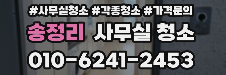 송정리 사무실 청소