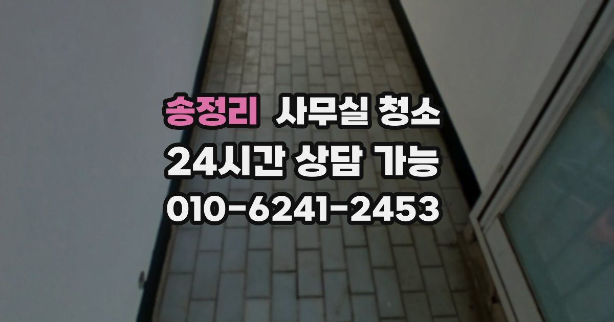 송정리 사무실 청소