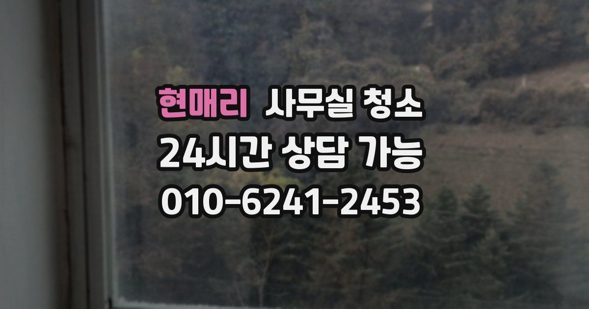 현매리 사무실 청소