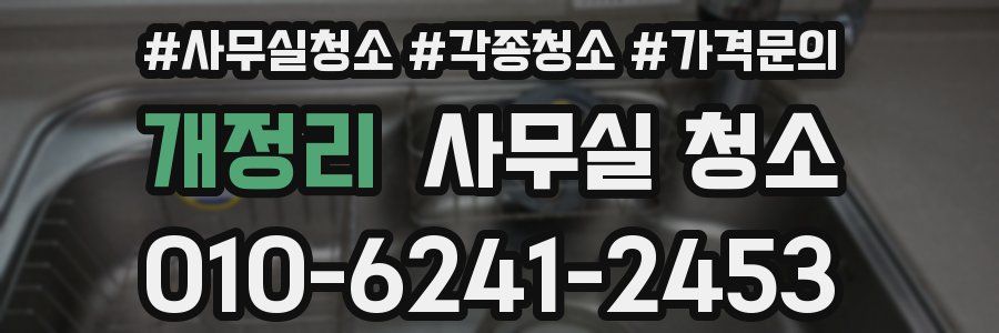 개정리 사무실 청소