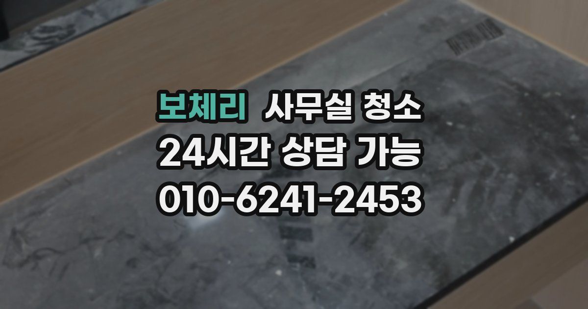 보체리 사무실 청소