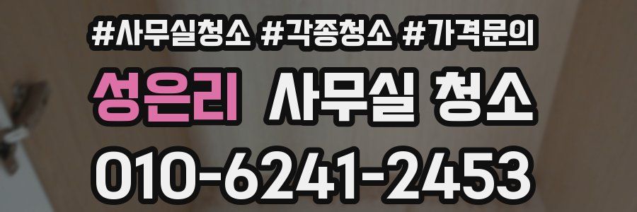 성은리 사무실 청소
