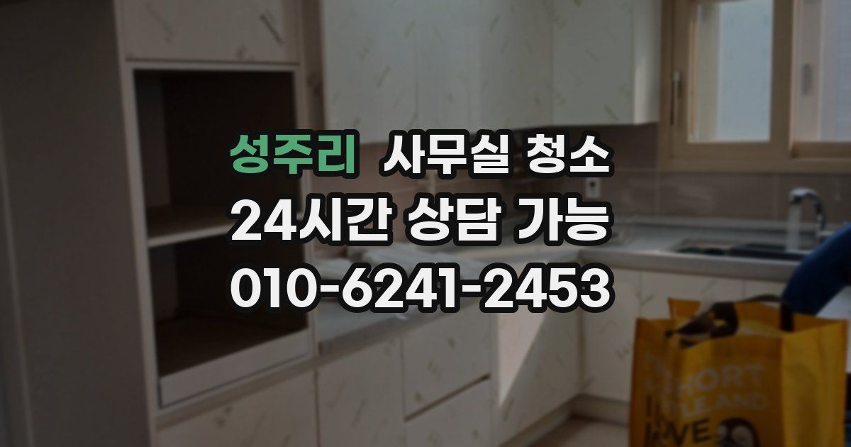 성주리 사무실 청소