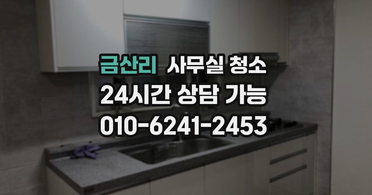 금산리 사무실 청소
