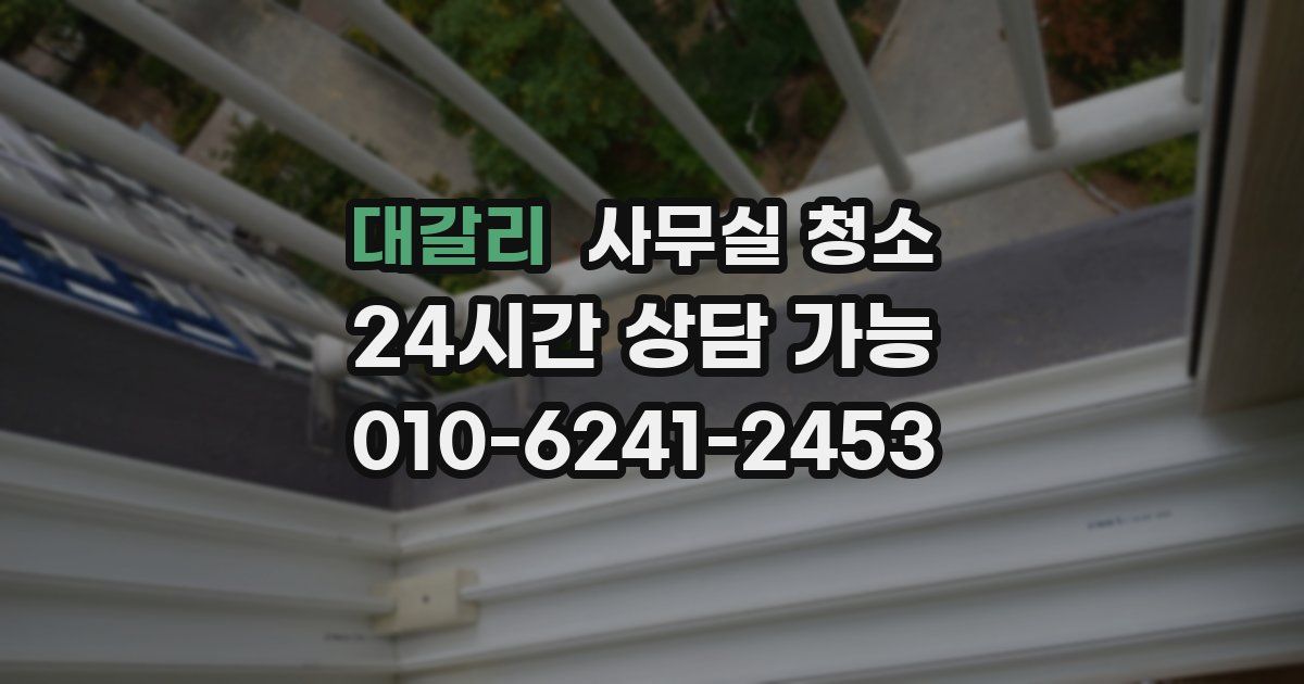 대갈리 사무실 청소