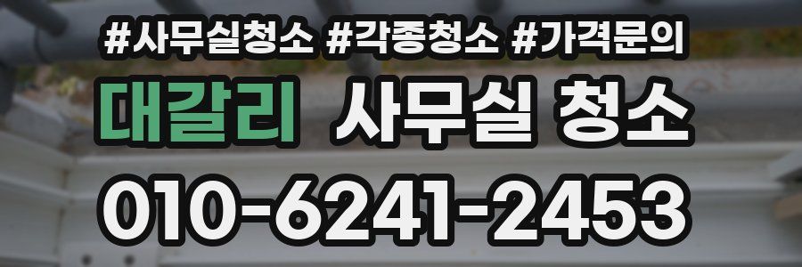 대갈리 사무실 청소