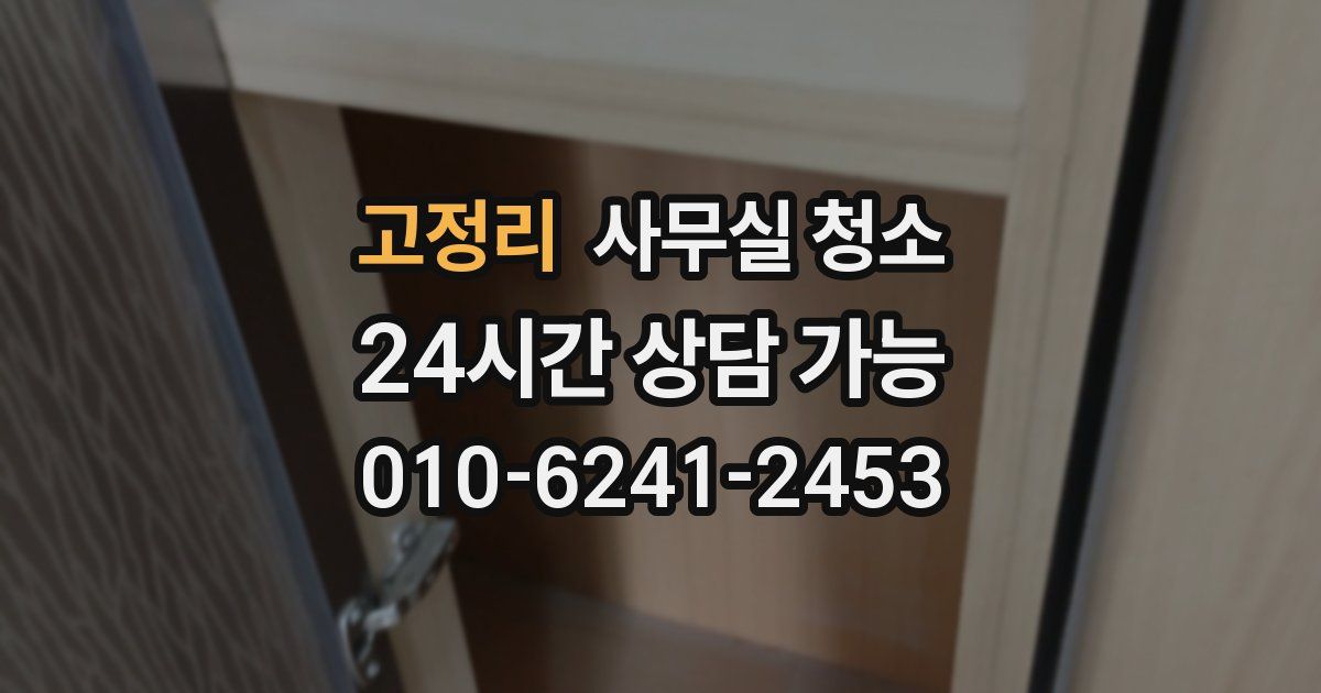 고정리 사무실 청소