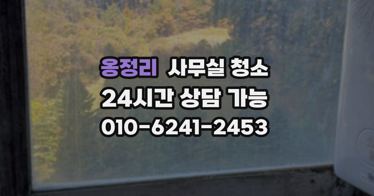 옹정리 사무실 청소