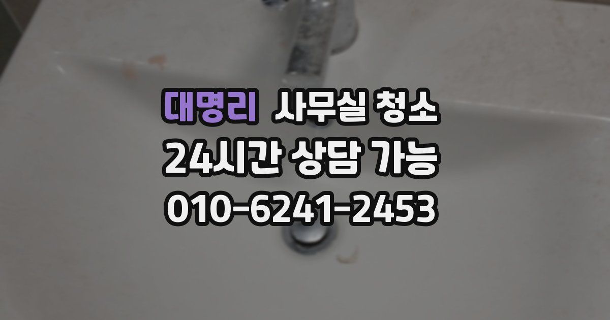 대명리 사무실 청소
