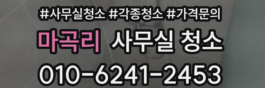 마곡리 사무실 청소