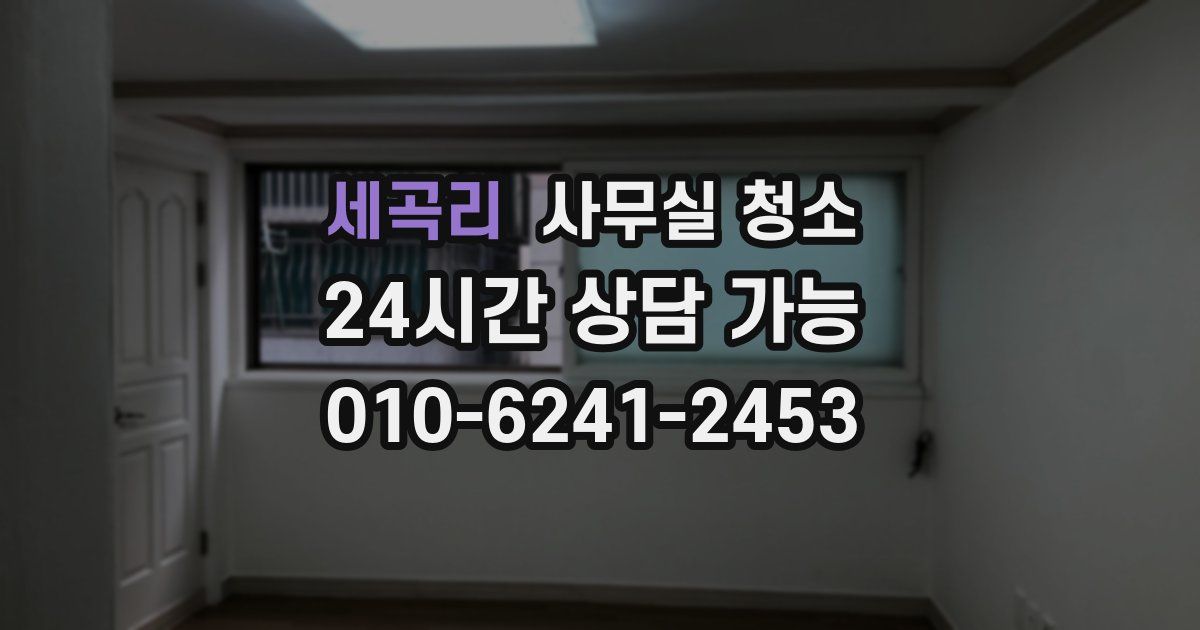 세곡리 사무실 청소