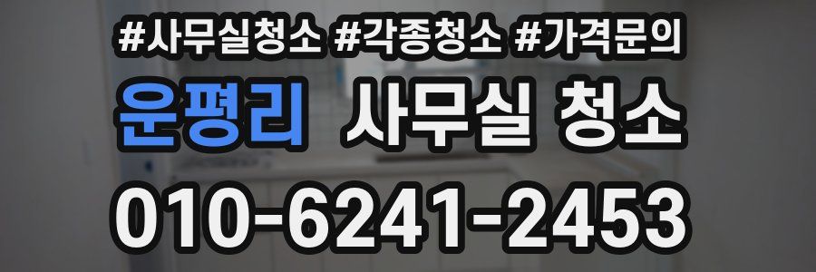 운평리 사무실 청소