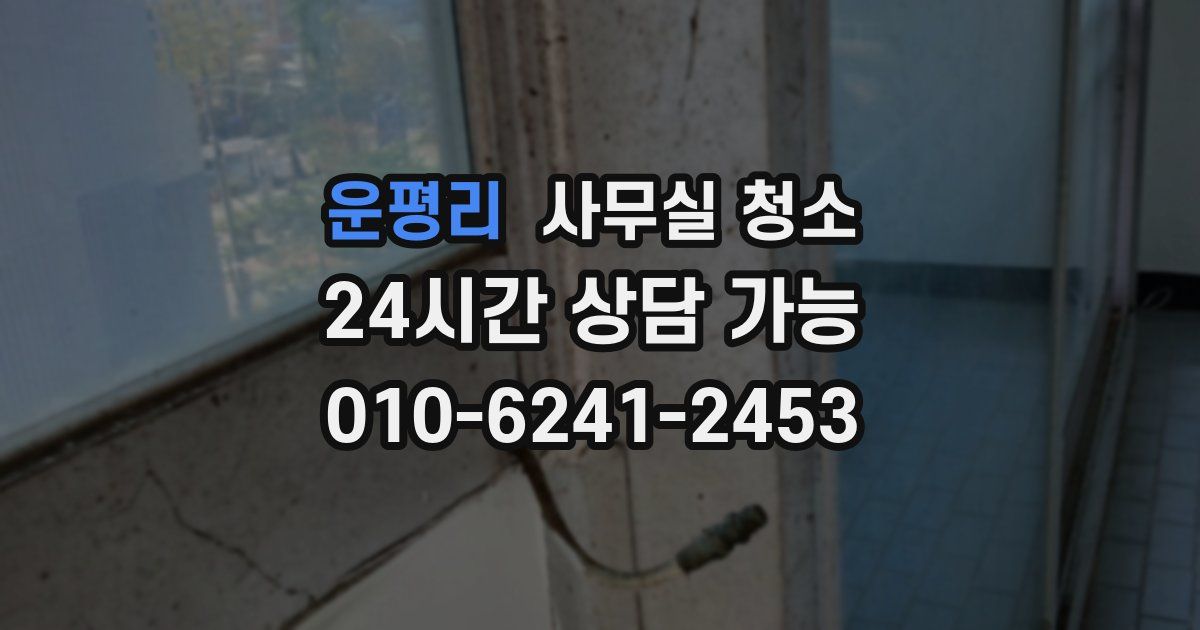 운평리 사무실 청소