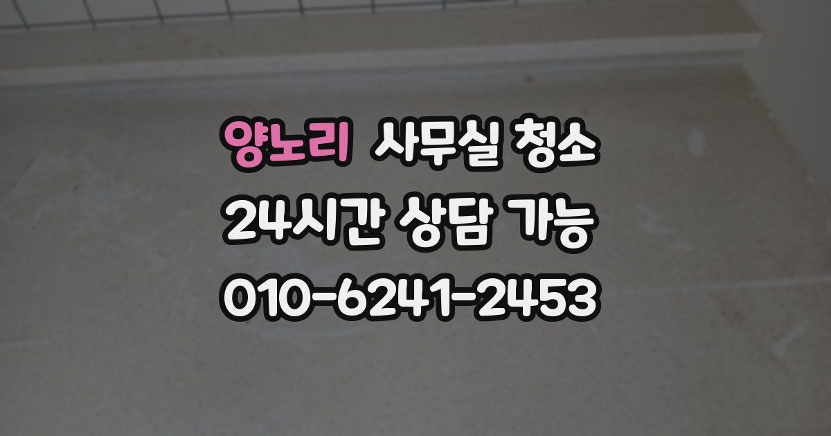 양노리 사무실 청소