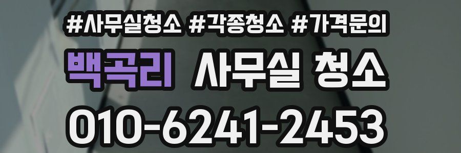백곡리 사무실 청소
