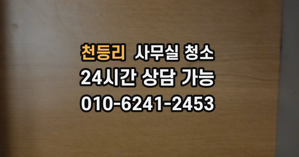 천등리 사무실 청소