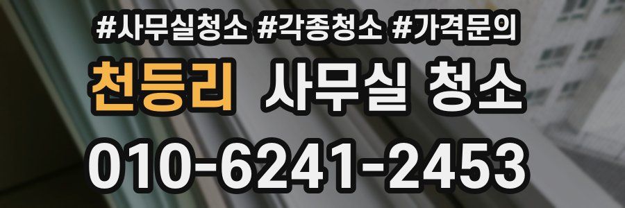 천등리 사무실 청소
