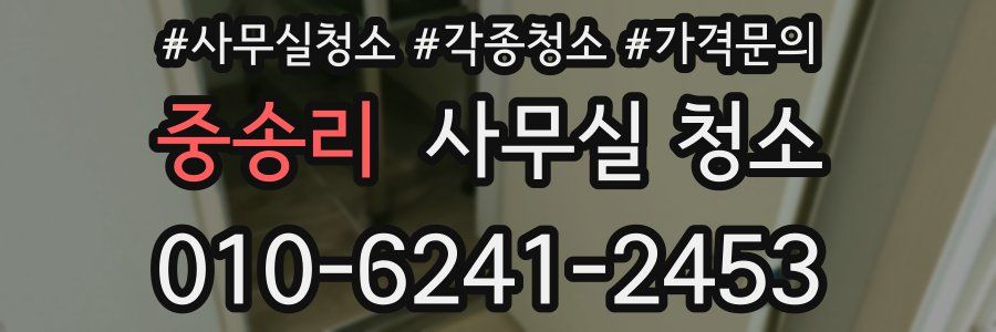중송리 사무실 청소