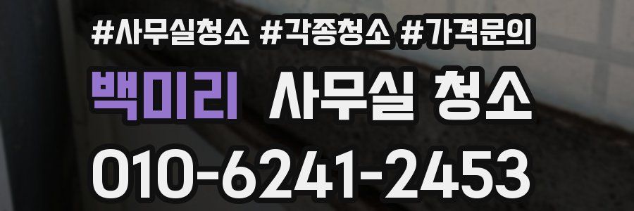 백미리 사무실 청소
