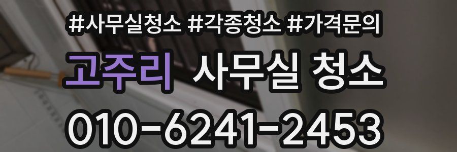 고주리 사무실 청소