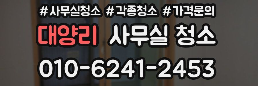 대양리 사무실 청소
