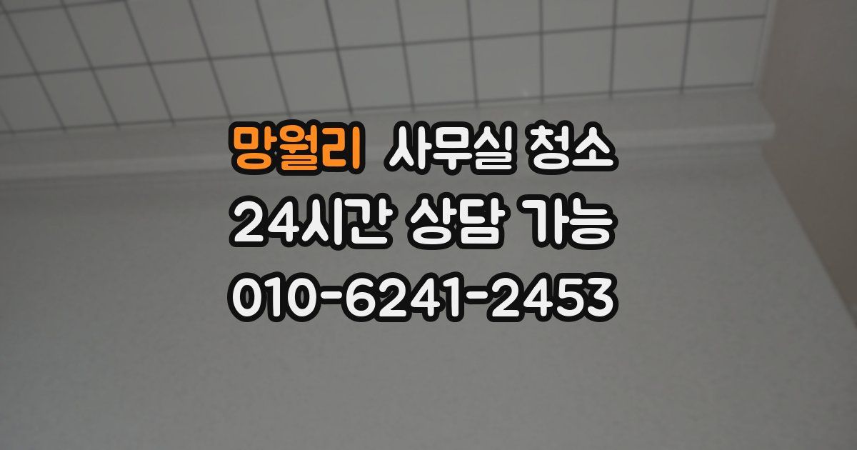 망월리 사무실 청소