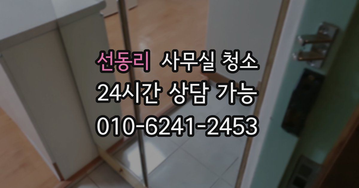 선동리 사무실 청소