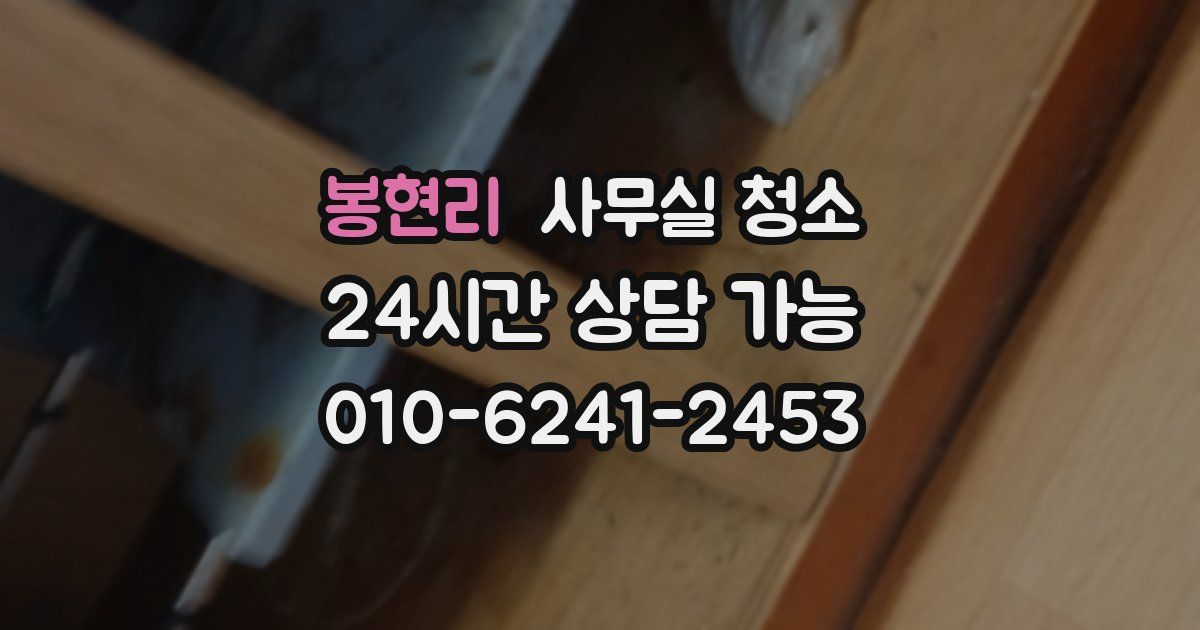 봉현리 사무실 청소