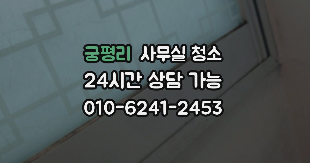 궁평리 사무실 청소