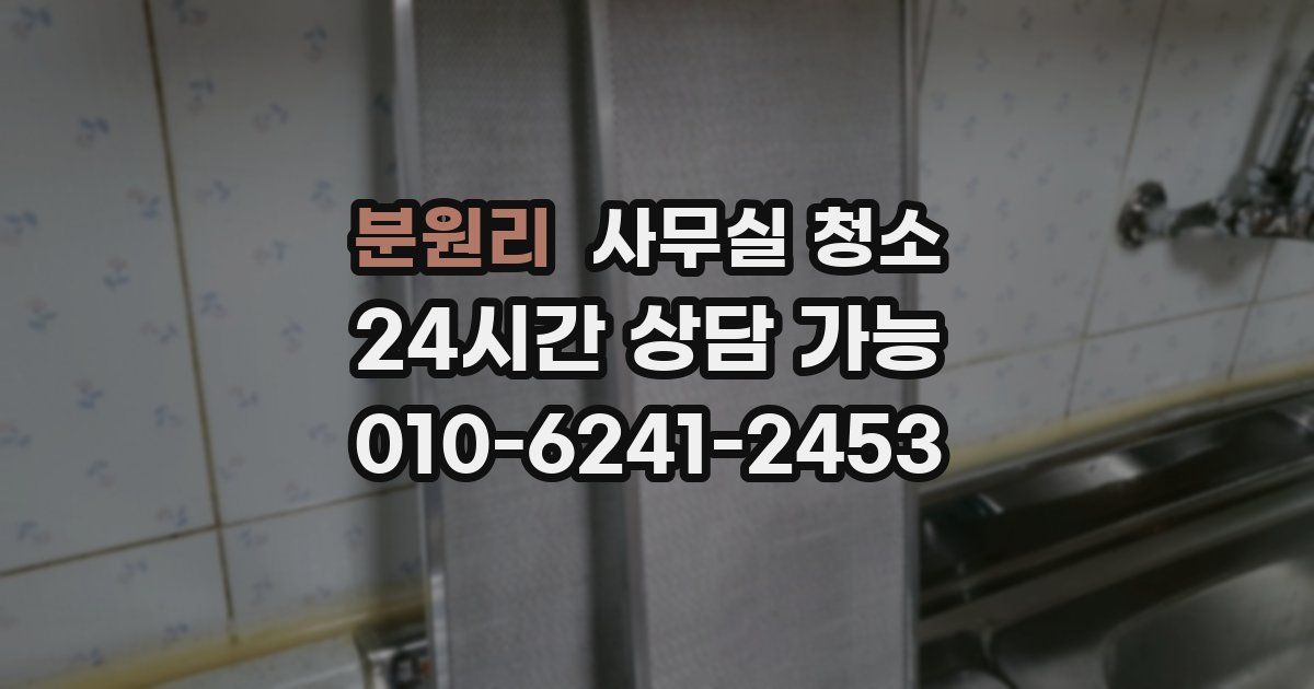 분원리 사무실 청소