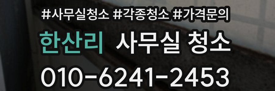한산리 사무실 청소
