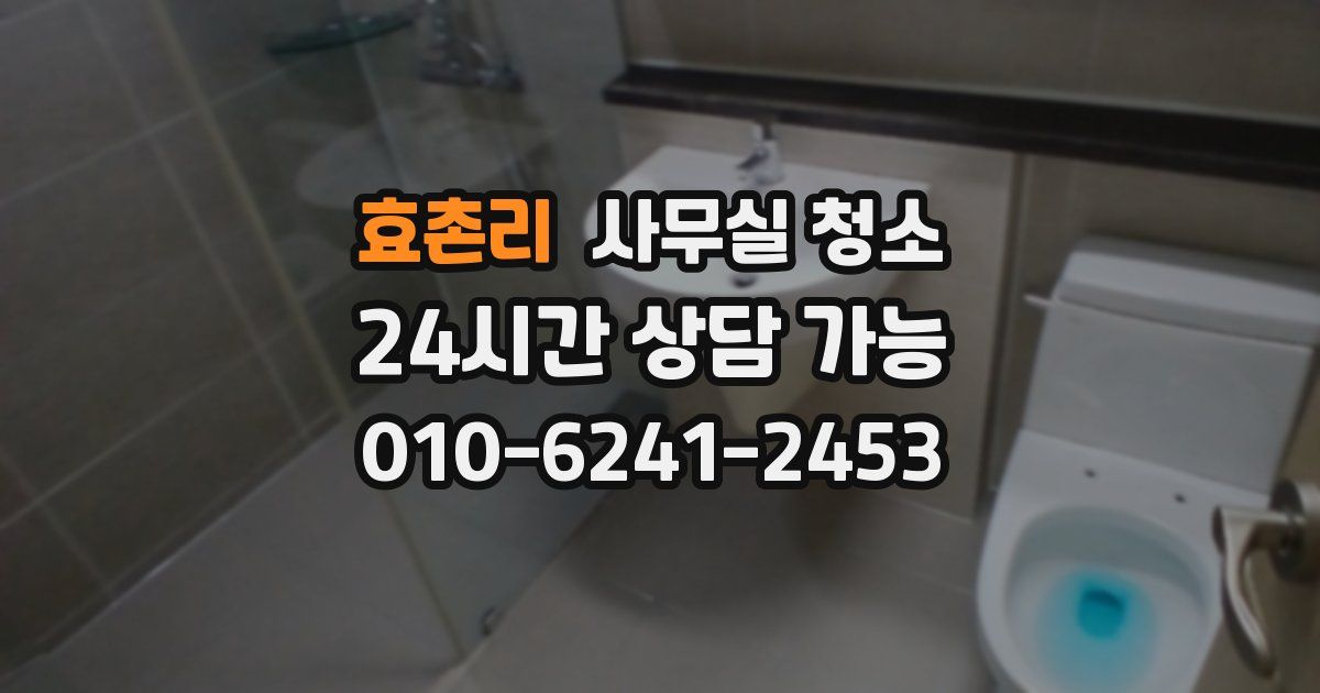 효촌리 사무실 청소