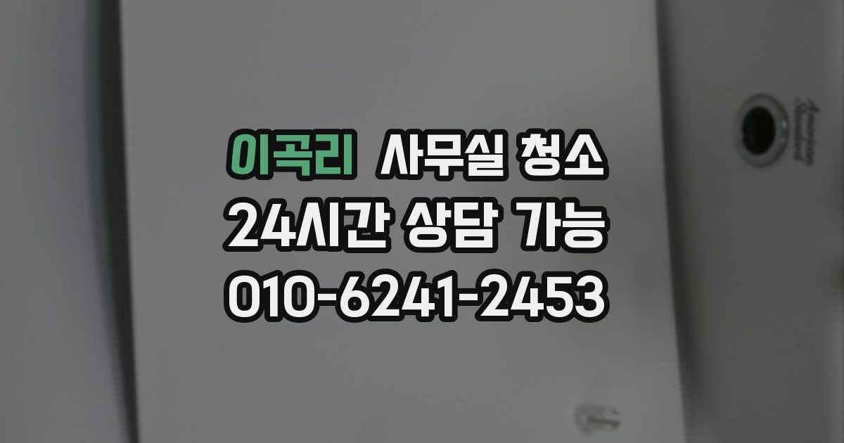 이곡리 사무실 청소