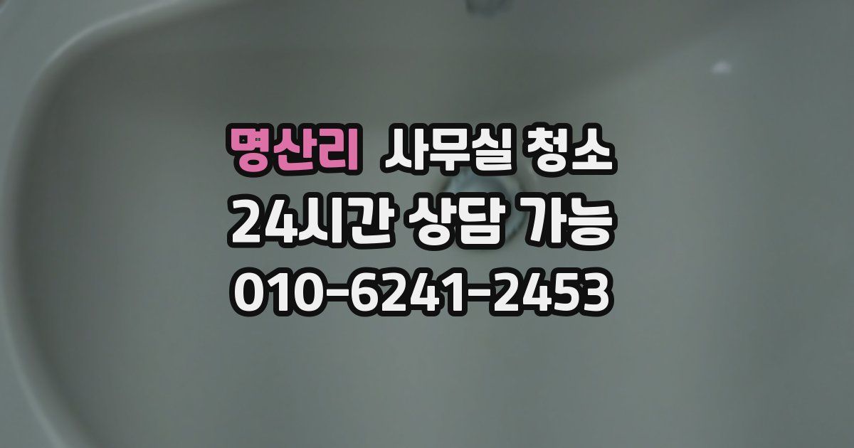 명산리 사무실 청소