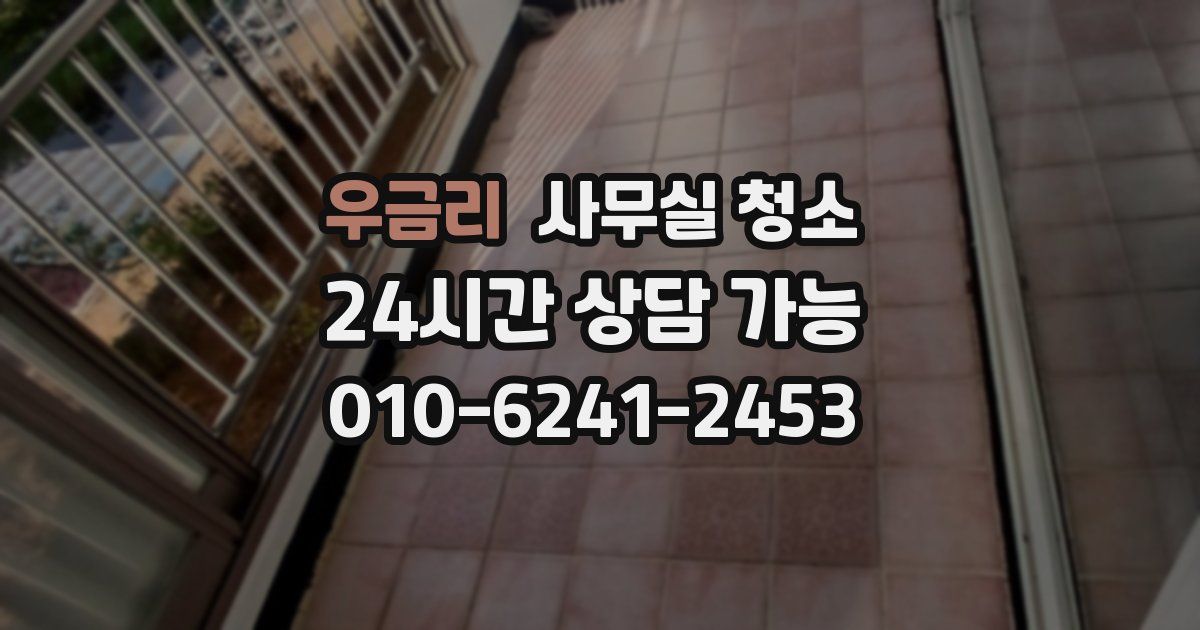 우금리 사무실 청소