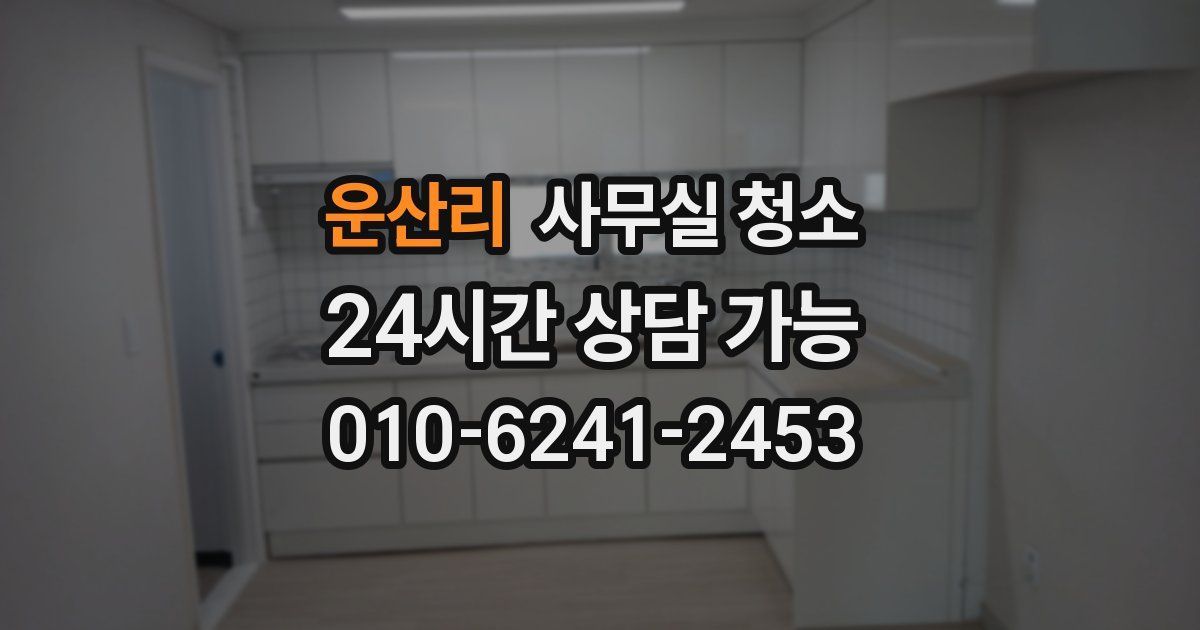 운산리 사무실 청소