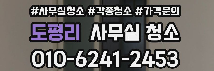 도평리 사무실 청소