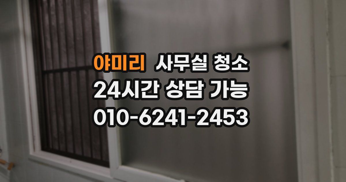 야미리 사무실 청소