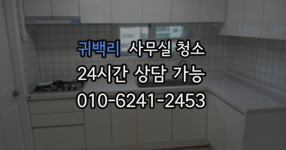 귀백리 사무실 청소