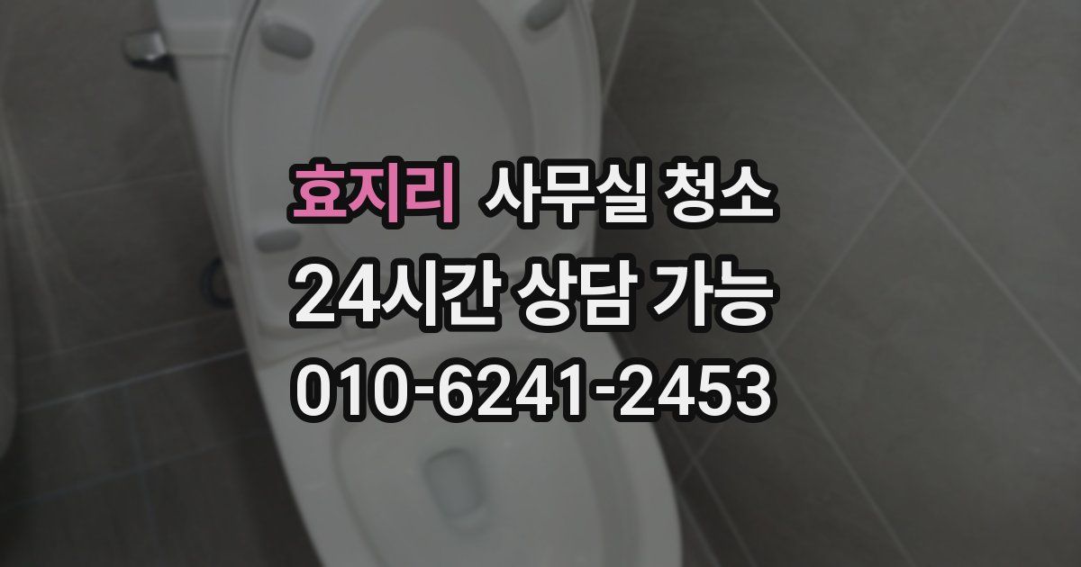 효지리 사무실 청소