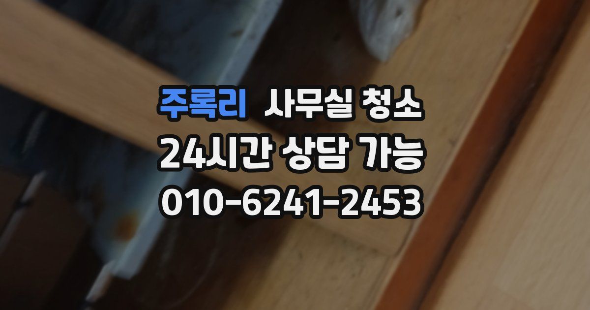 주록리 사무실 청소