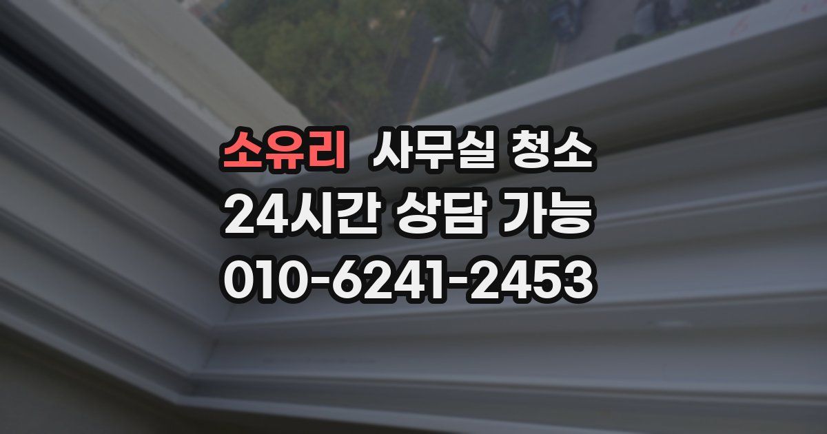 소유리 사무실 청소