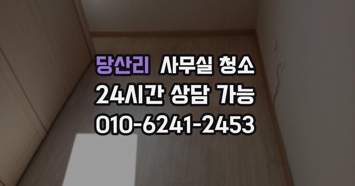 당산리 사무실 청소