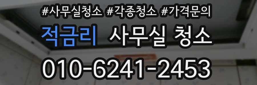 적금리 사무실 청소