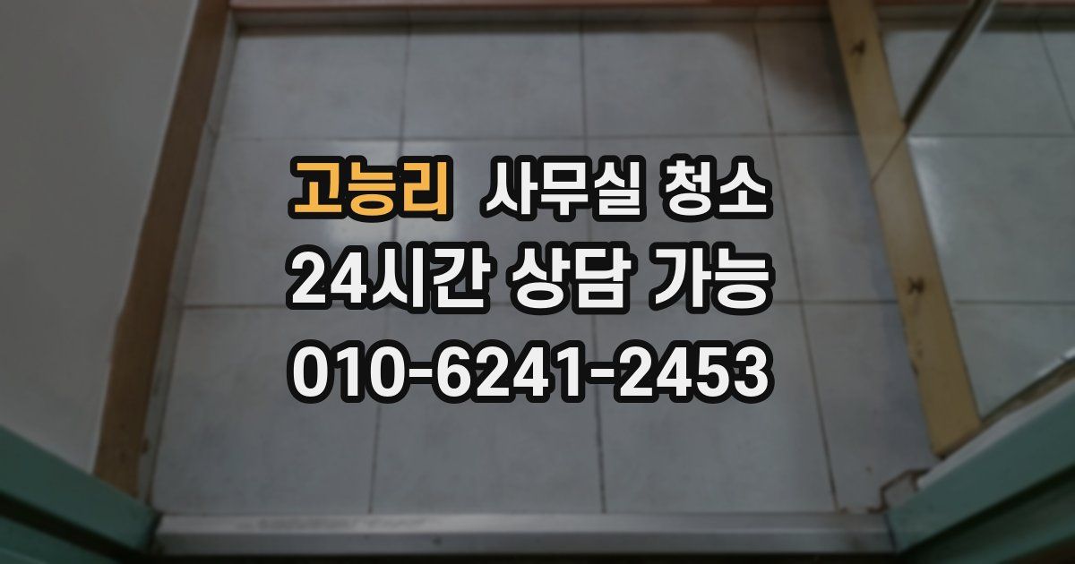고능리 사무실 청소